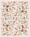Pink Area Rug 8x10 Boho Floral Washable Area Rug - Low Pile Non Slip