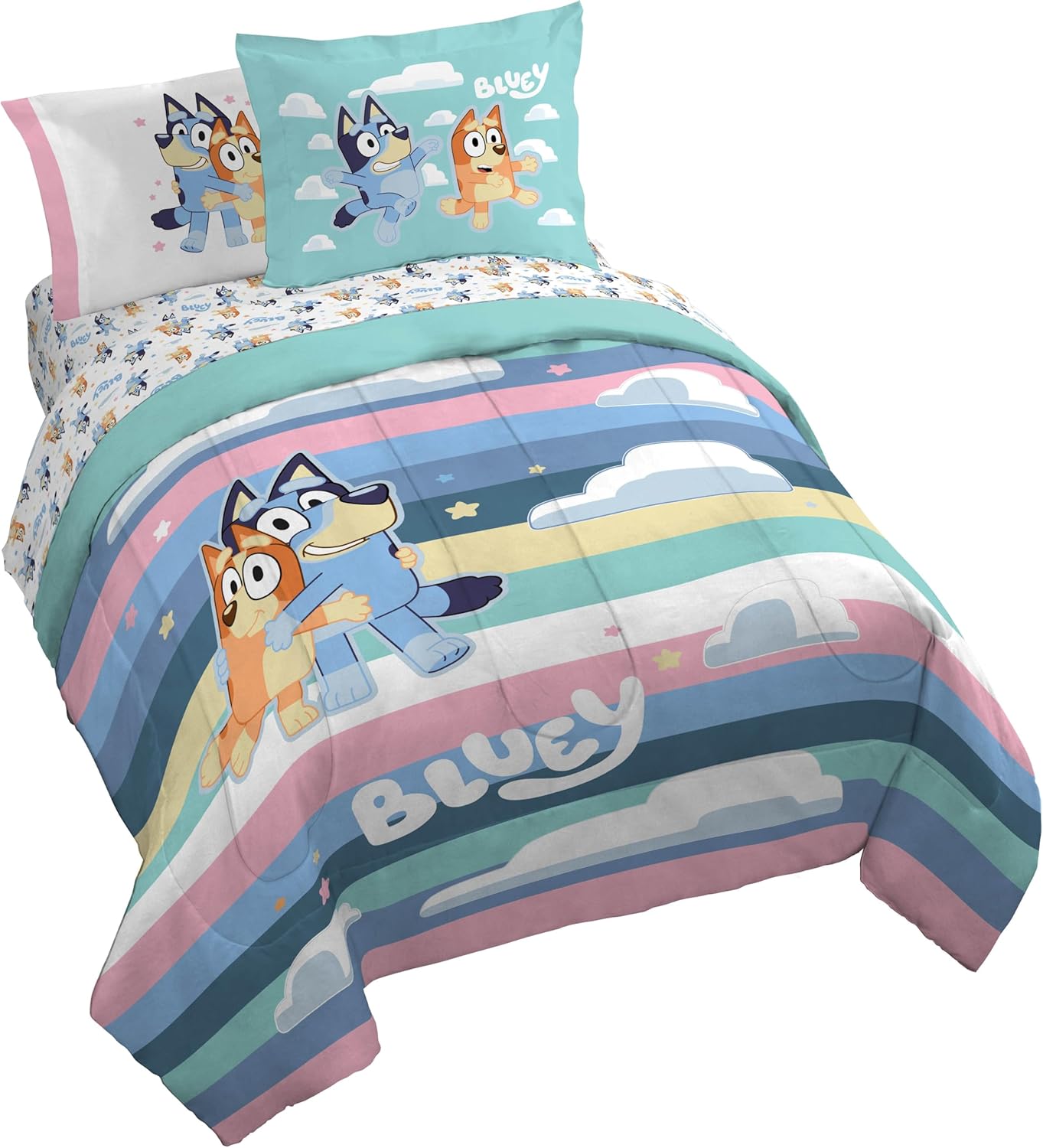 Bluey Kids Comforter Set with Sheets and Pillow Covers - Cozy