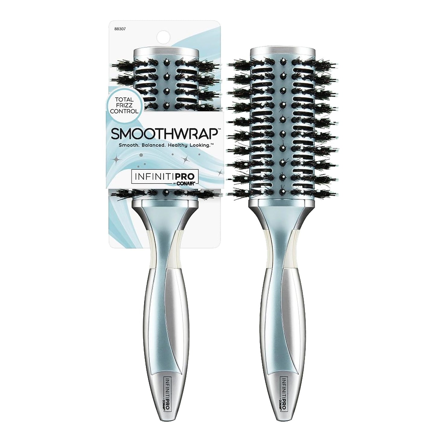 Conair InfinitiPro Icy Blue Round Brush - Frizz-Free Volume