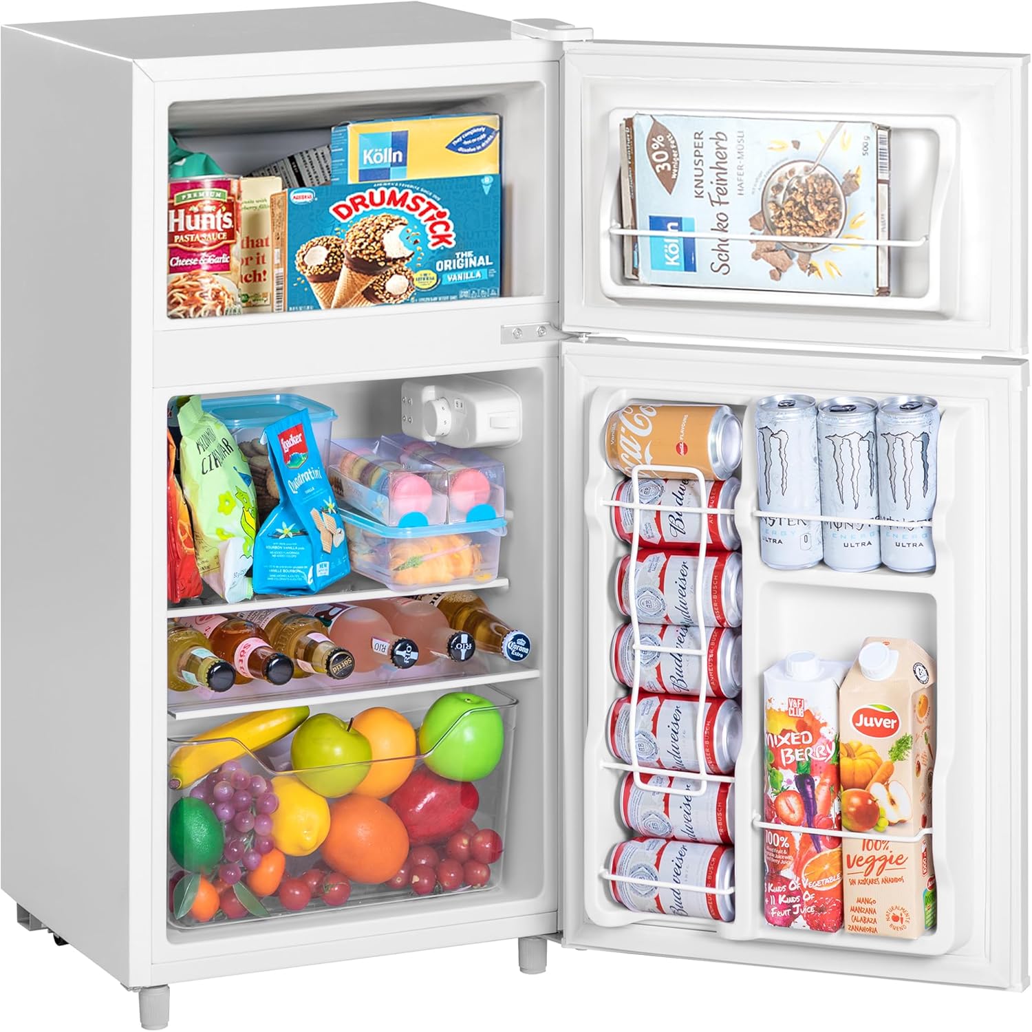 3.5 Cu.Ft Mini Fridge with Freezer for Bedroom and Office