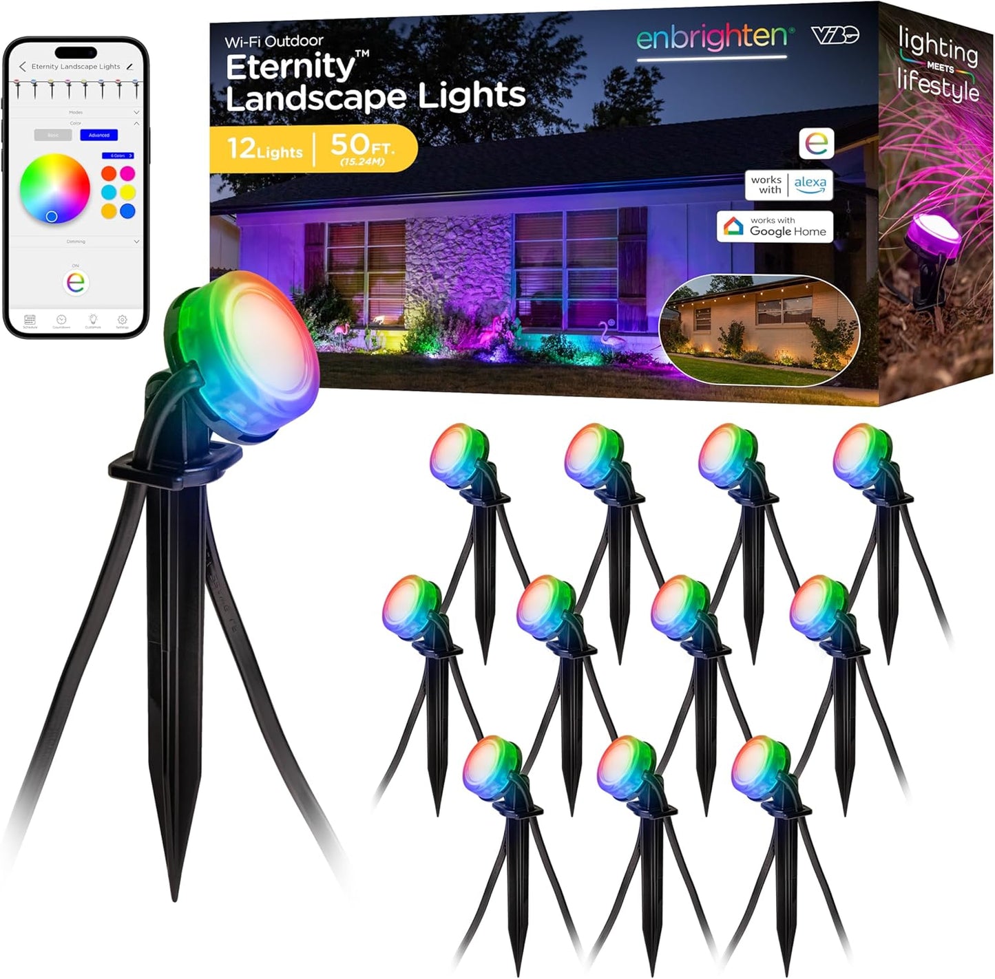 Enbrighten Vibe Eternity Landscape Lights for Outdoor Spaces