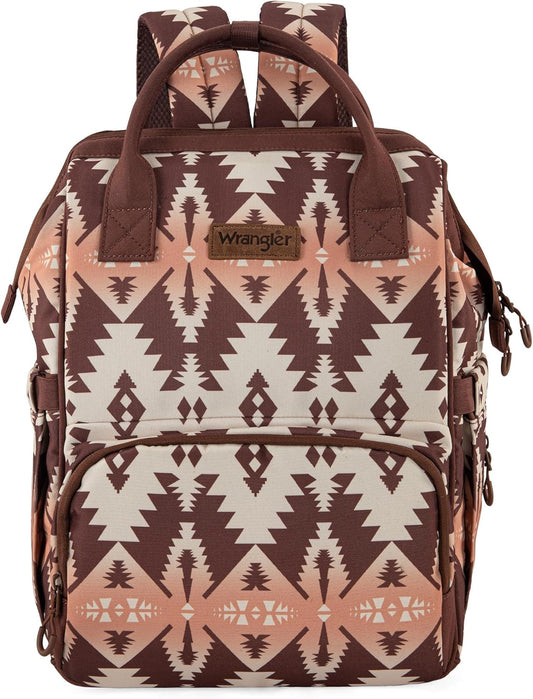Wrangler Diaper Bag Backpack with Insulated Pockets for Moms