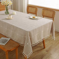 Tablecloths for Rectangle Tables Cotton Linen Plaid 55ft x 102ft