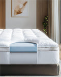 ViscoSoft 4 Inch Pillow Top Memory Foam Mattress Topper - Cooling