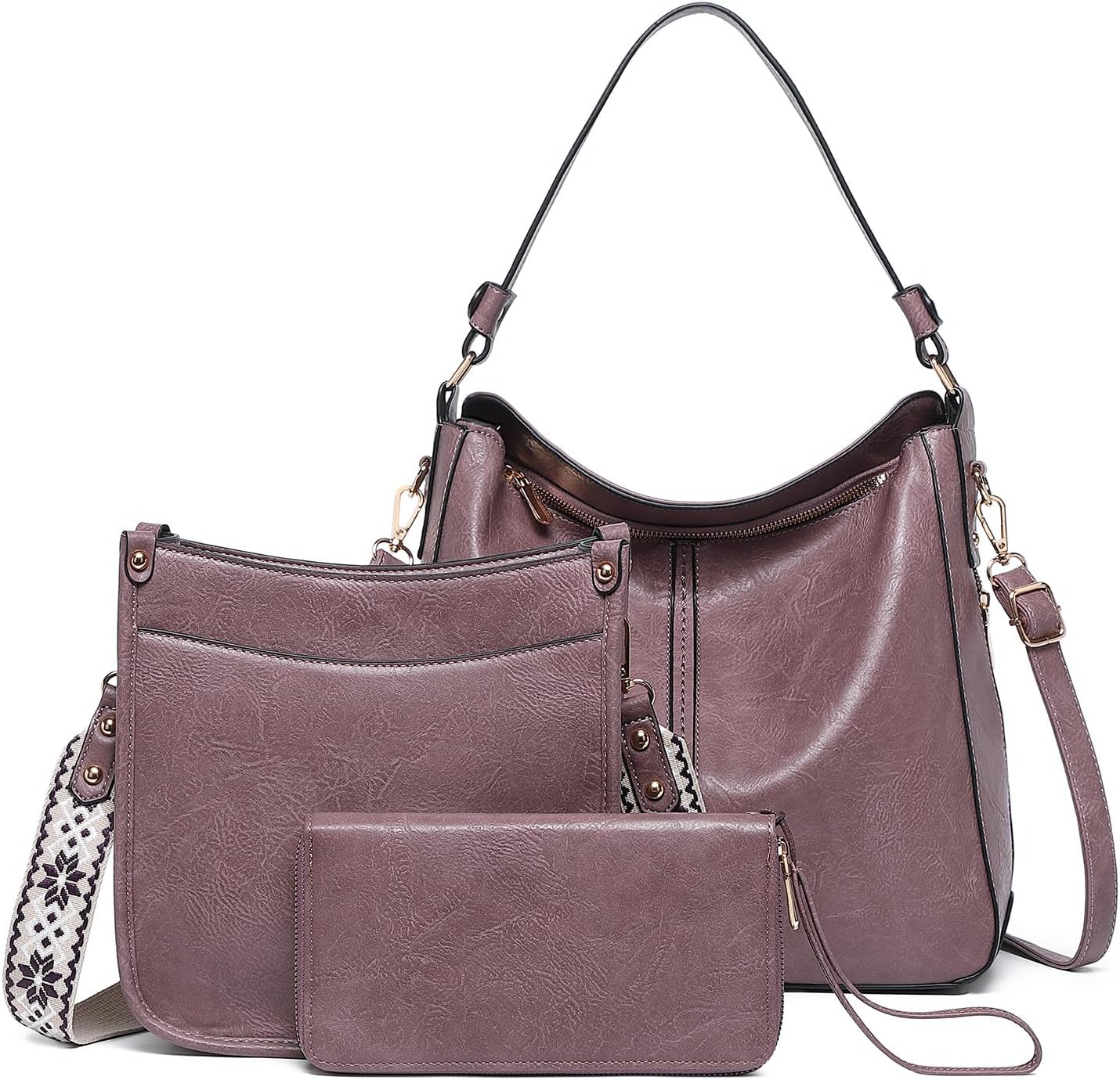 Purses for Women 3PCS Set - Large Leather Crossbody Bags