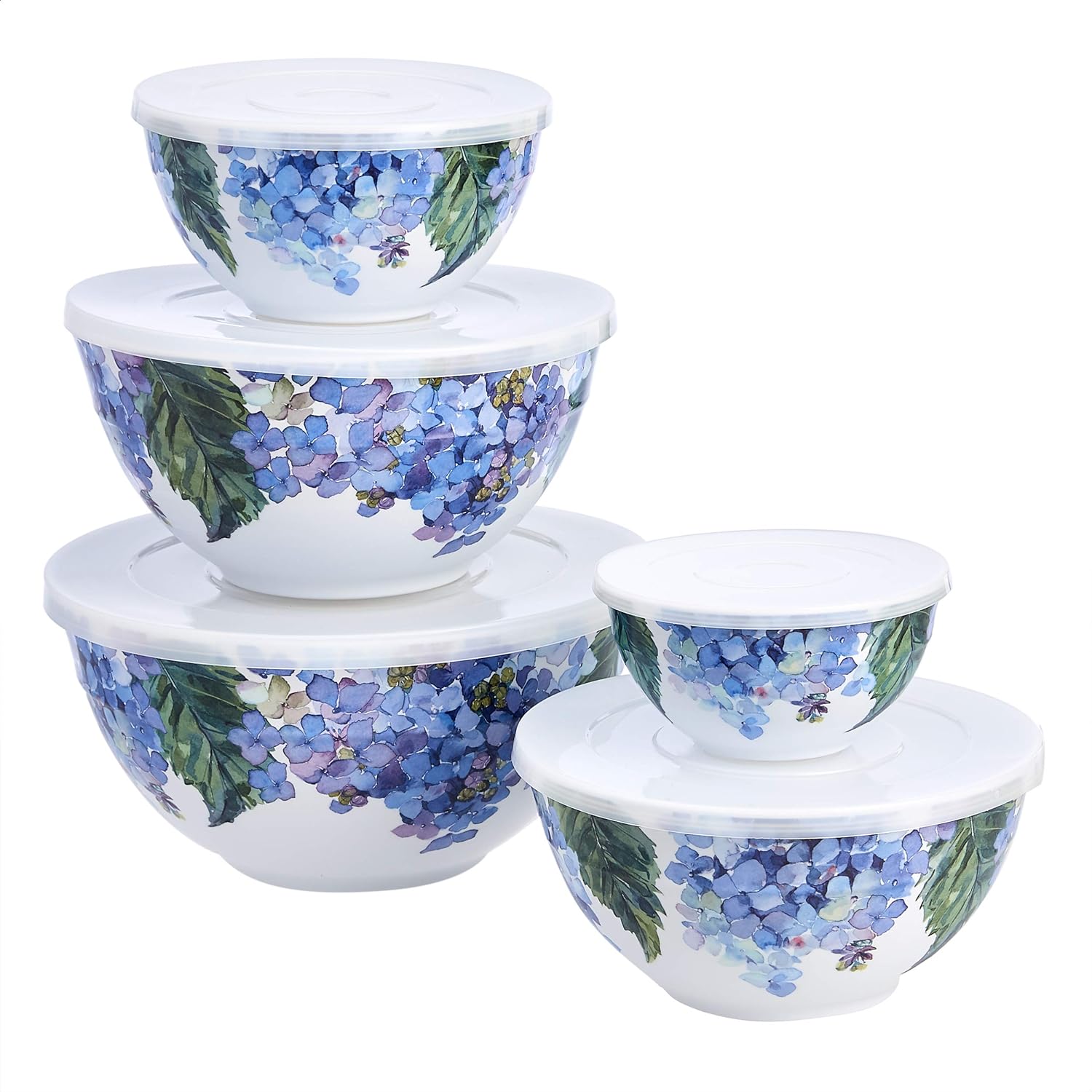 Nesting Melamine Mixing Bowl Set with Lids for Kitchen Use