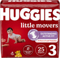 Huggies Size 3 Little Movers Baby Diapers - Secure Fit for Active