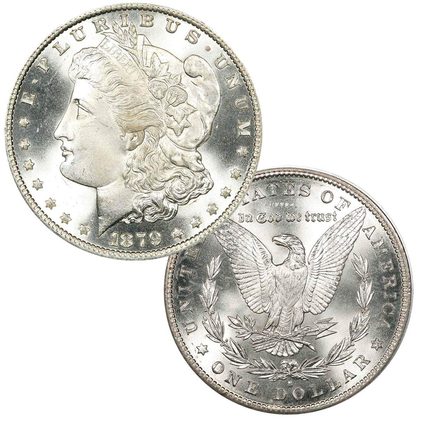 USA 1879 S Morgan Silver Dollar Coin - Brilliant Uncirculated
