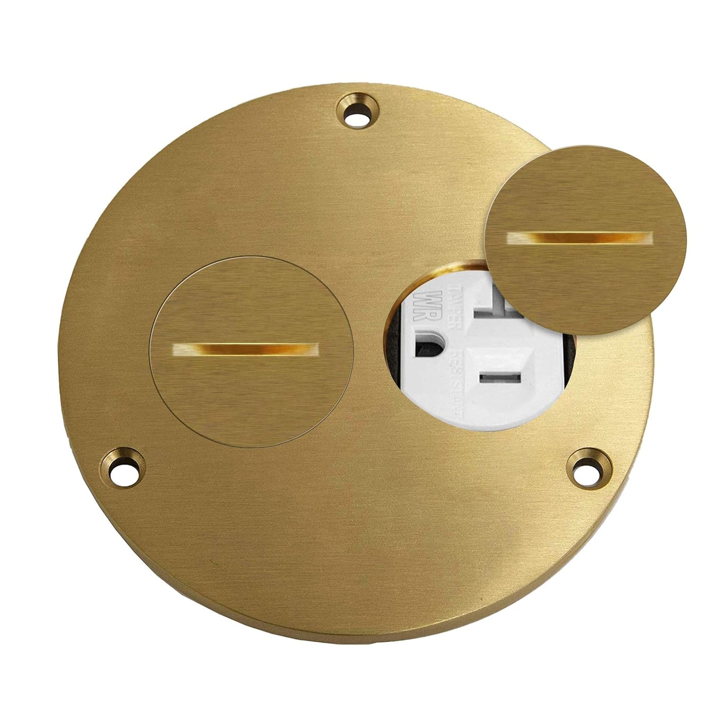 Floor Box Cover 4ft Diameter Tamper-Weather Resistant Outlet