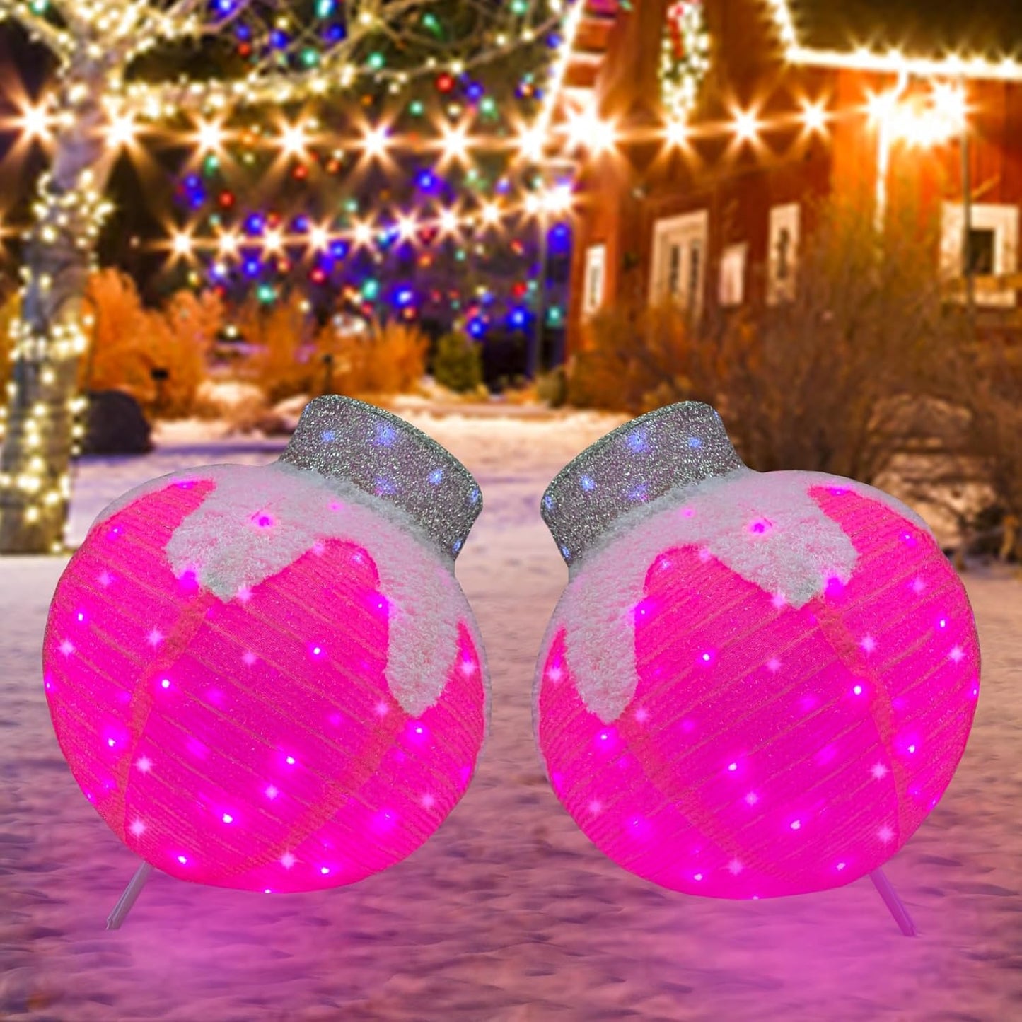 Lighted Christmas Balls Outdoor Decorations for Festive Cheer