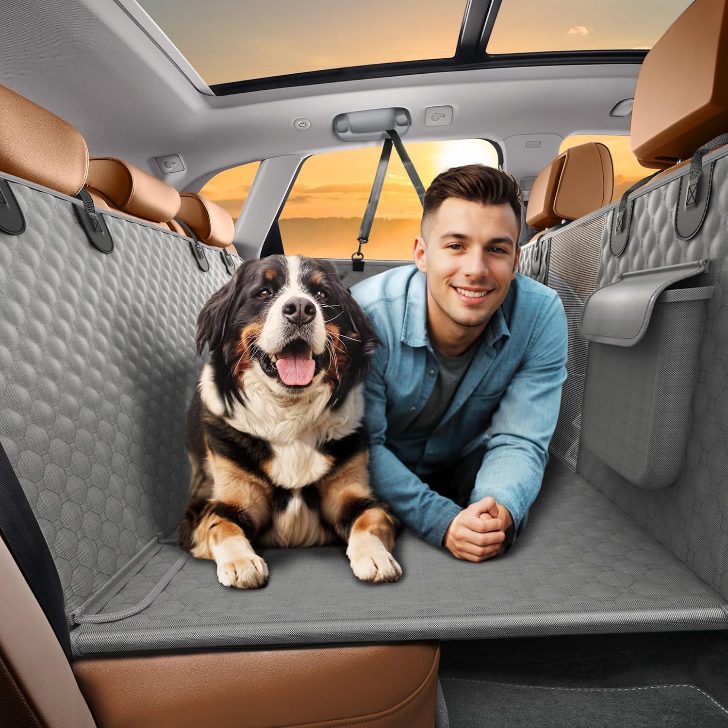 Back Seat Extender for Dogs - Heavy Duty Car Seat Cover