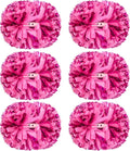 Cheerleading Pom Poms 6Pcs Matte Metallic Foil Set - Fluffy Team