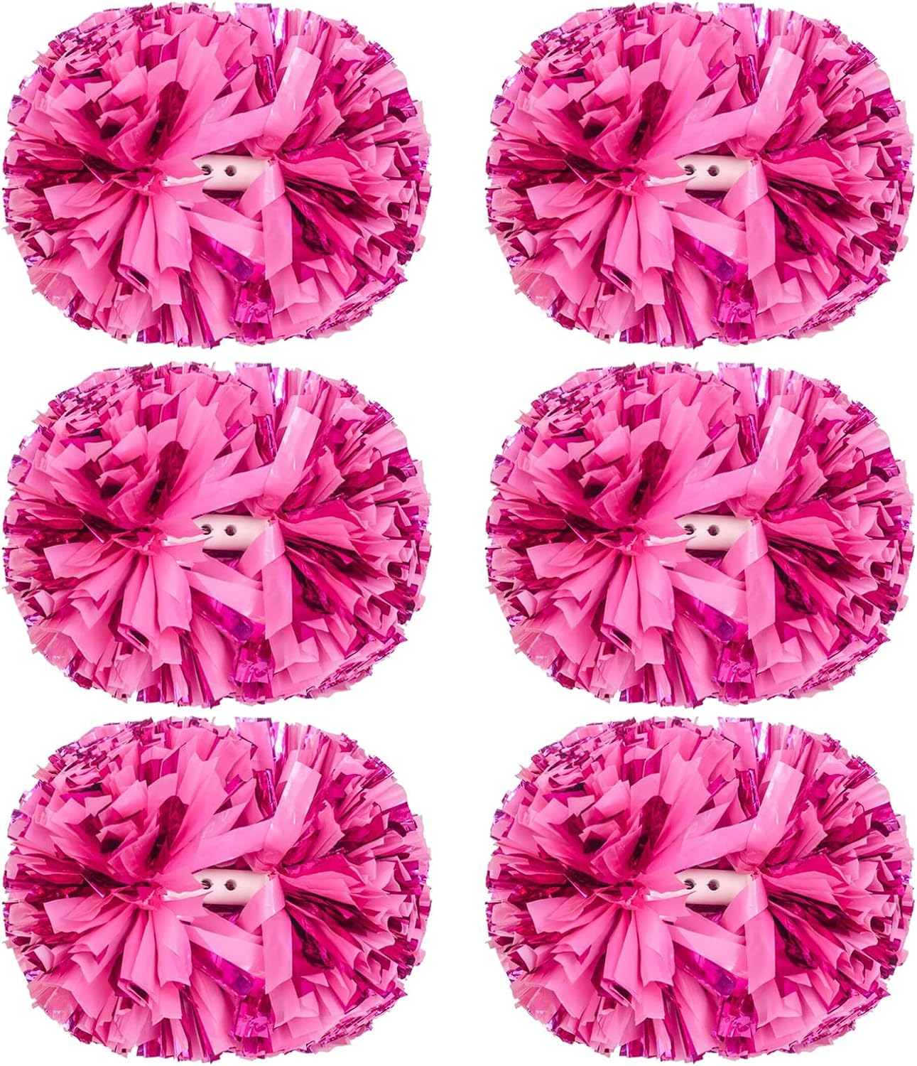 6Pcs Cheerleading Pom Poms for Kids and Adults Team Spirit