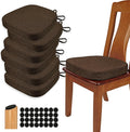 Thickened 2.5ft Dining Chair Cushions Set of 6 - Comfortable U-Shape