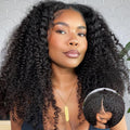 VShow Curly V Part Wig Human Hair for Beginners Friendly
