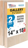 U.S. Art Supply 14x18 in Unfinished Cradled Wood Panels - Sturdy