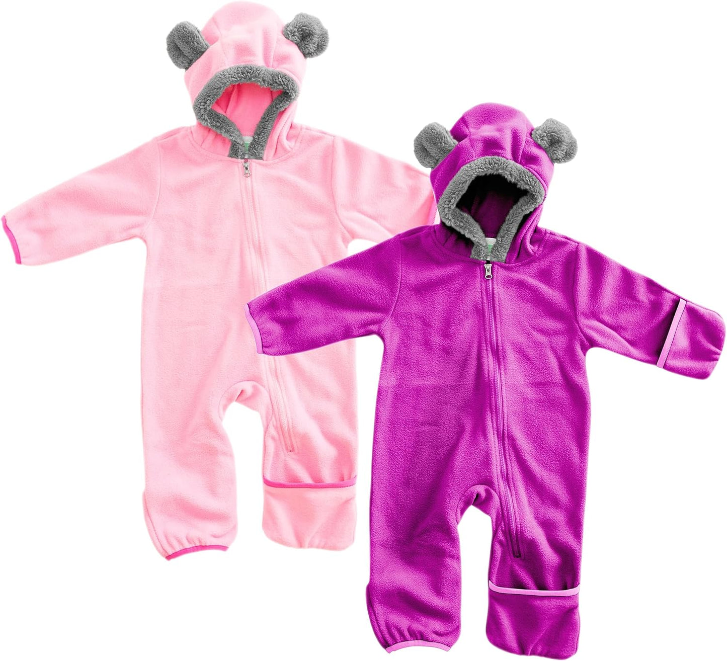 Cuddle Club Fleece Baby Bunting Bodysuit for Warmth & Comfort