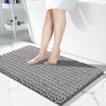 Yimobra Long Chenille Bathroom Rug 44x24 in Gray - Ultra Soft