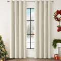ChrisDowa 100% Blackout Birch Solid Curtains 90 in - Full Room