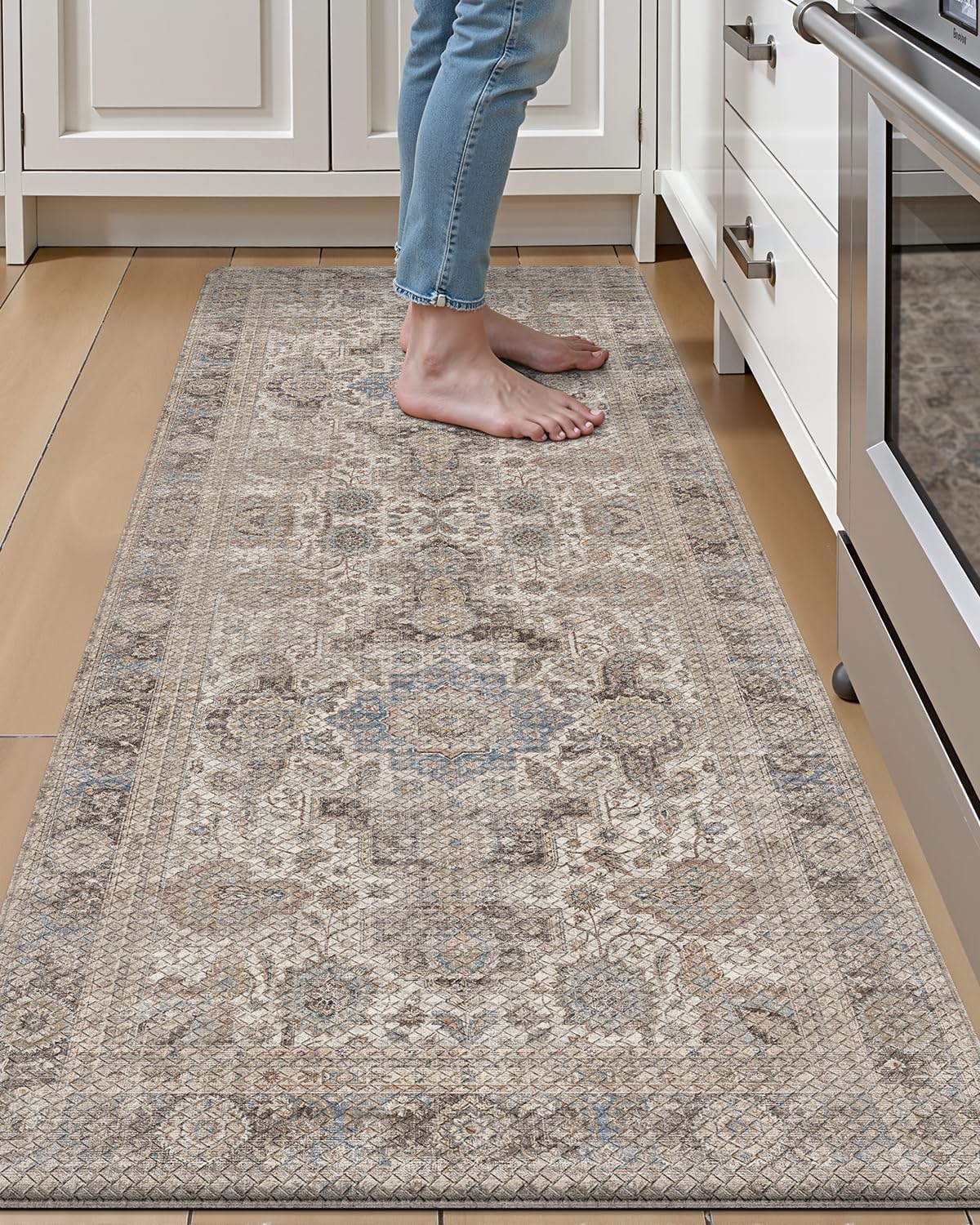 LUMI Kitchen Mat Anti Fatigue Cushioned Memory Foam Rug 24x59in