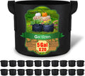 Gardzen 20-Pack 5 Gallon Grow Bags for Healthy Plant Growth
