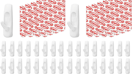 Utility Wall Hooks for Hanging Medium 16 Hooks, Damage Free