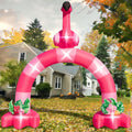 12FT Pink Flamingo Inflatable Arch - Eye-Catching Summer Decor