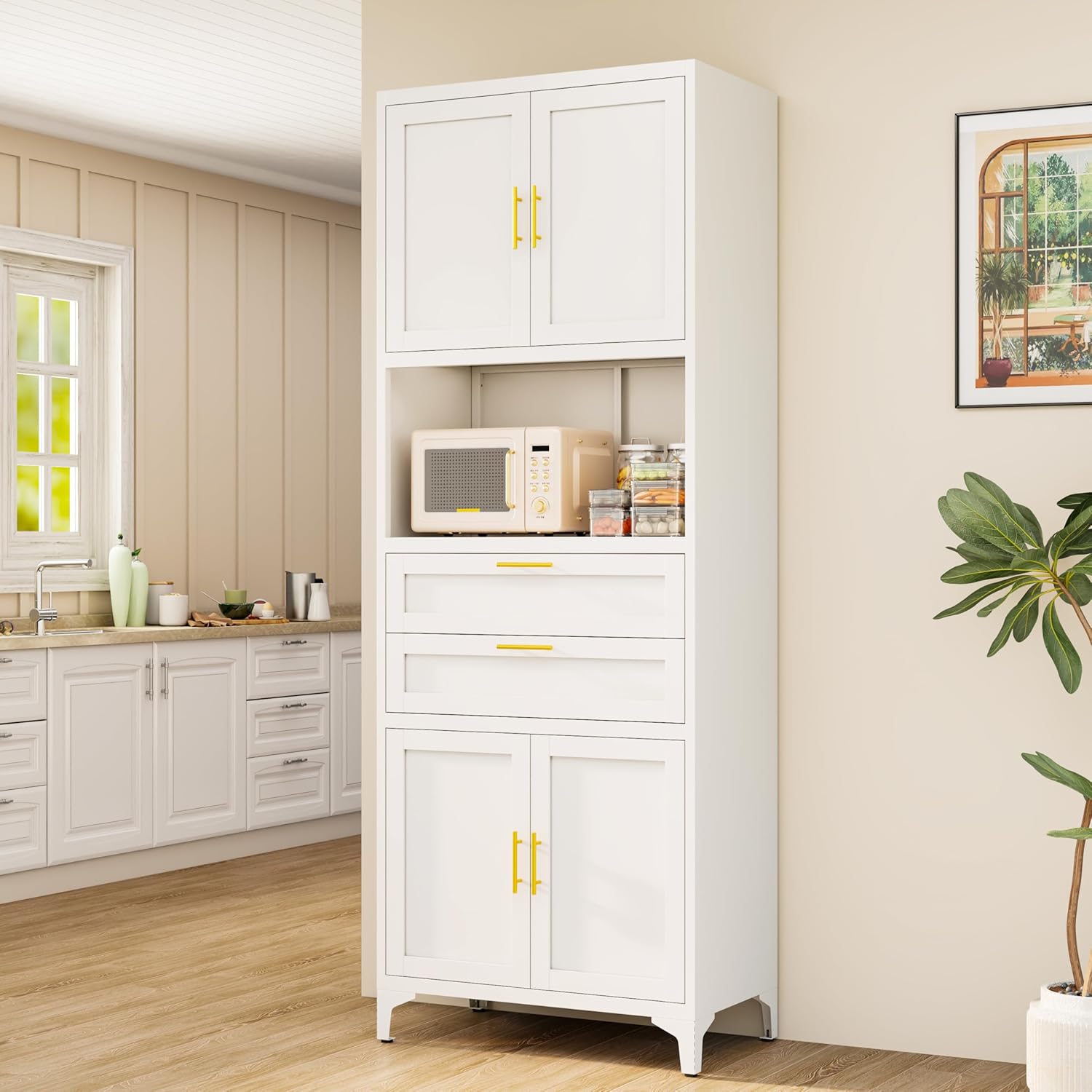 Maximize Storage Space with 75 Tall White Pantry Cabinet