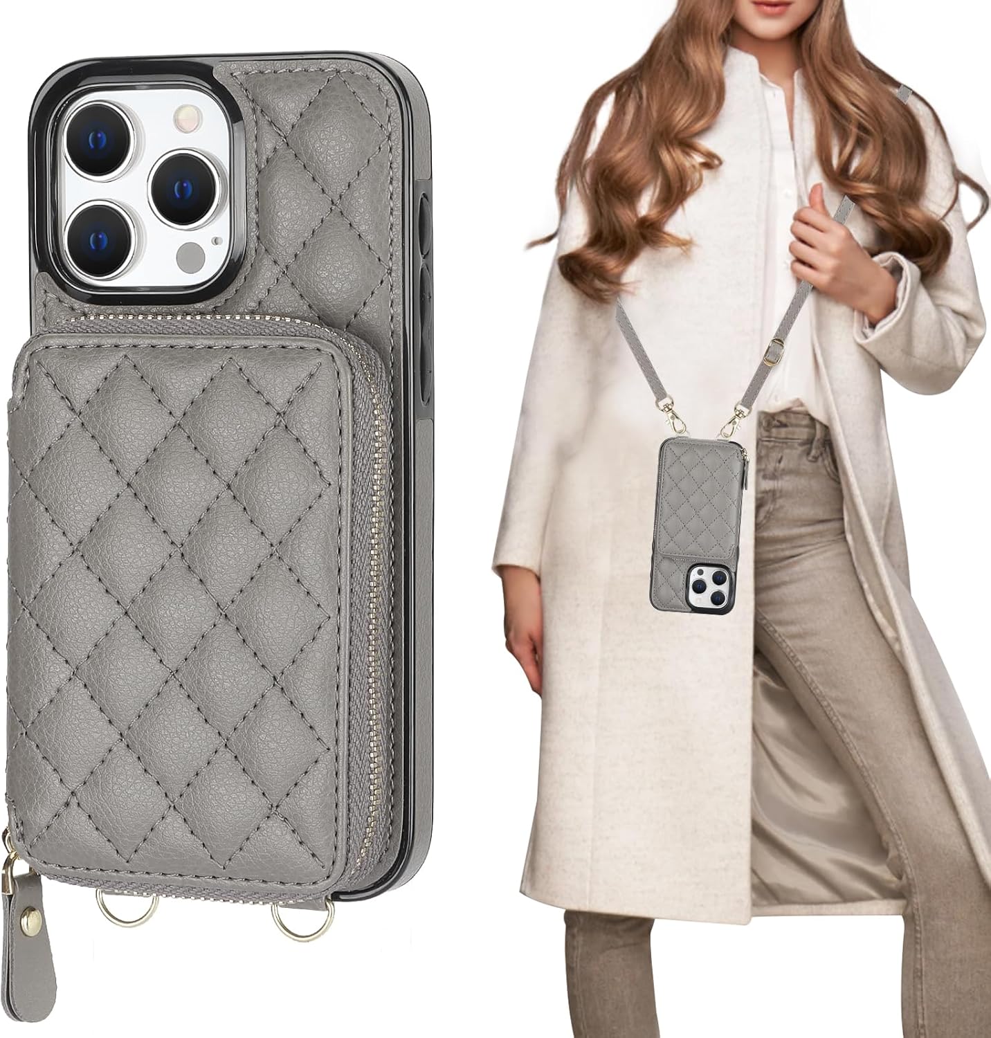 Bocasal Crossbody Wallet Case for iPhone 15 Pro Max - Stylish & Secure