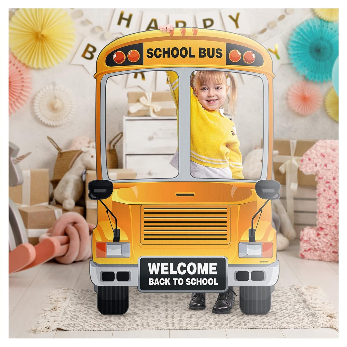 Custom School Bus Photo Frame for Back to School Fun