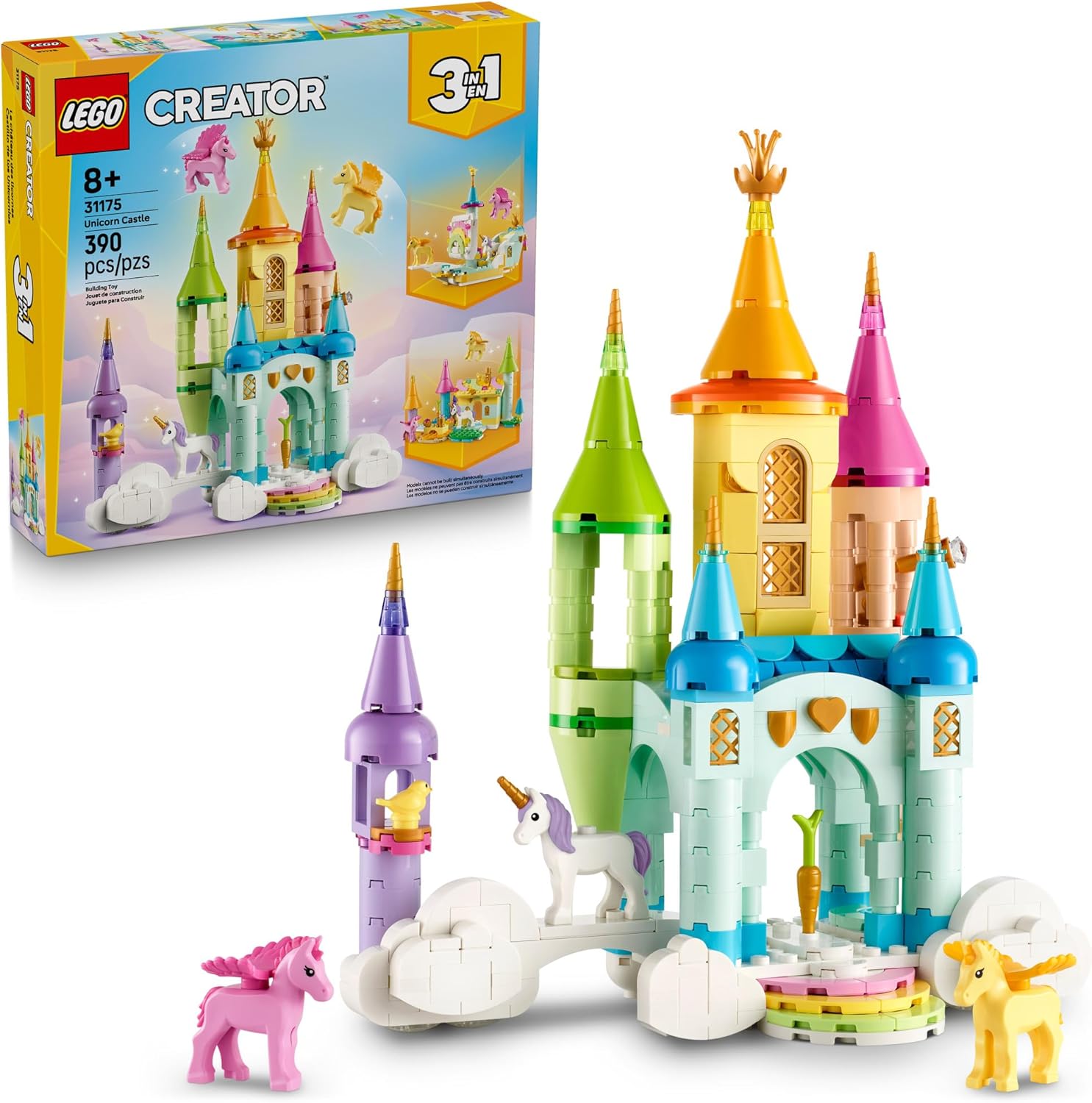 LEGO Creator 3 in 1 Unicorn Castle Building Toy for Kids