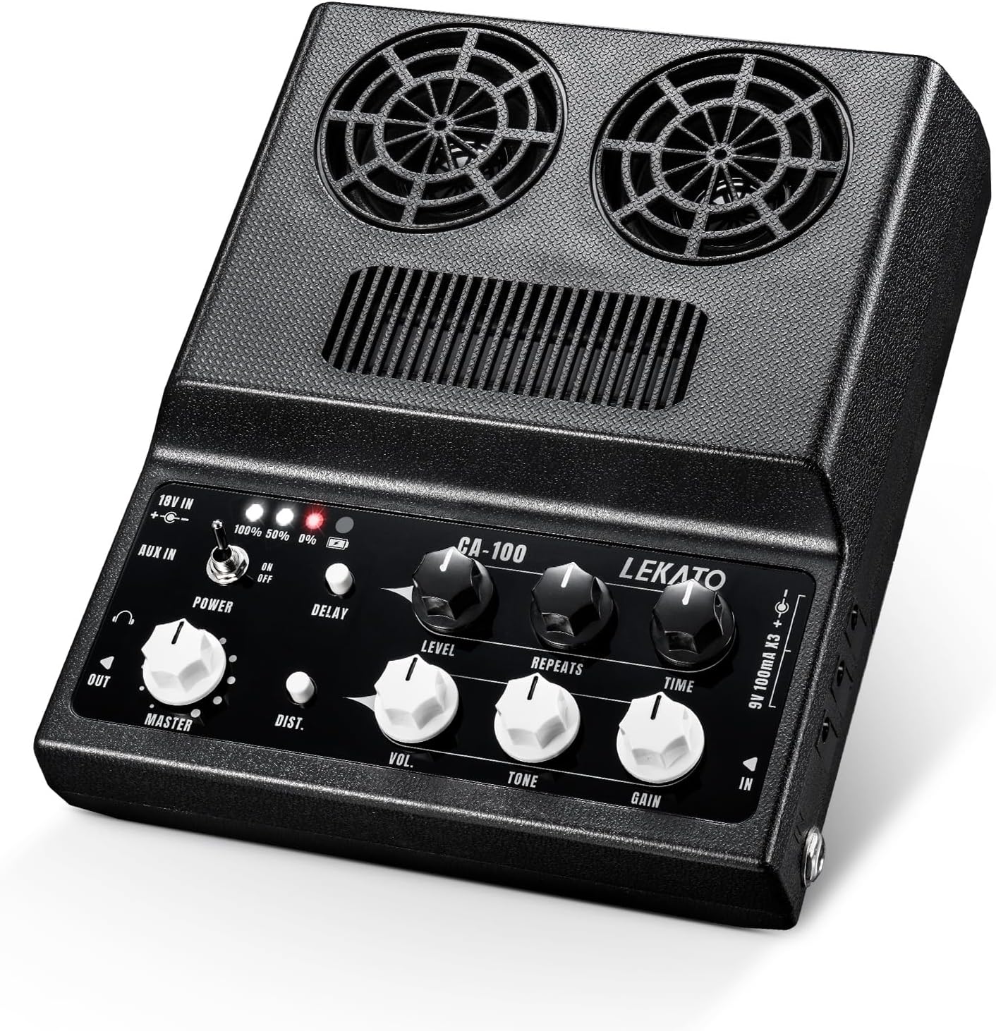 LEKATO 20W Rechargeable Guitar Amp: Distortion & Delay Effects