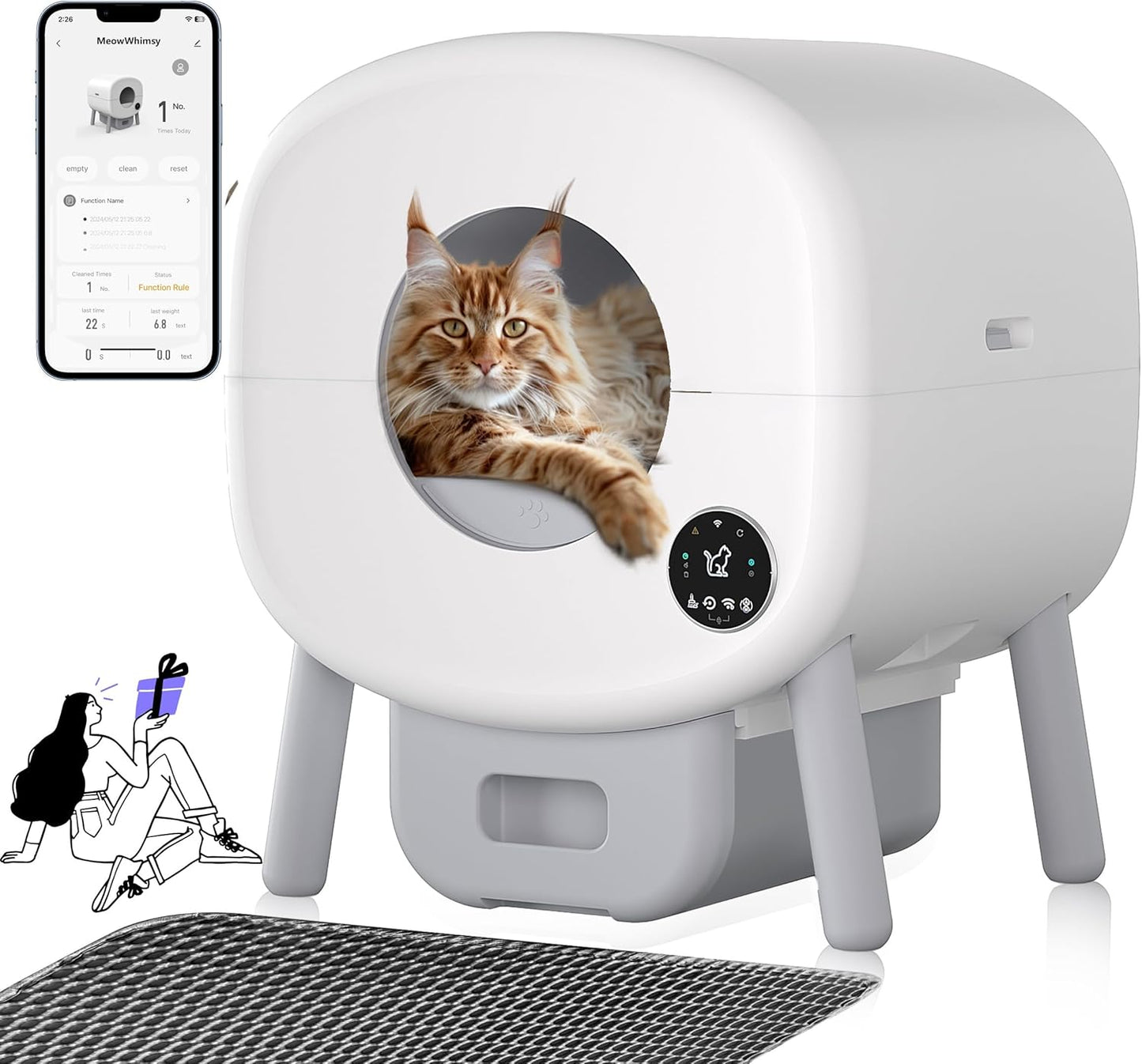 110L Self-Cleaning Robot Litter Box - Odor-Free