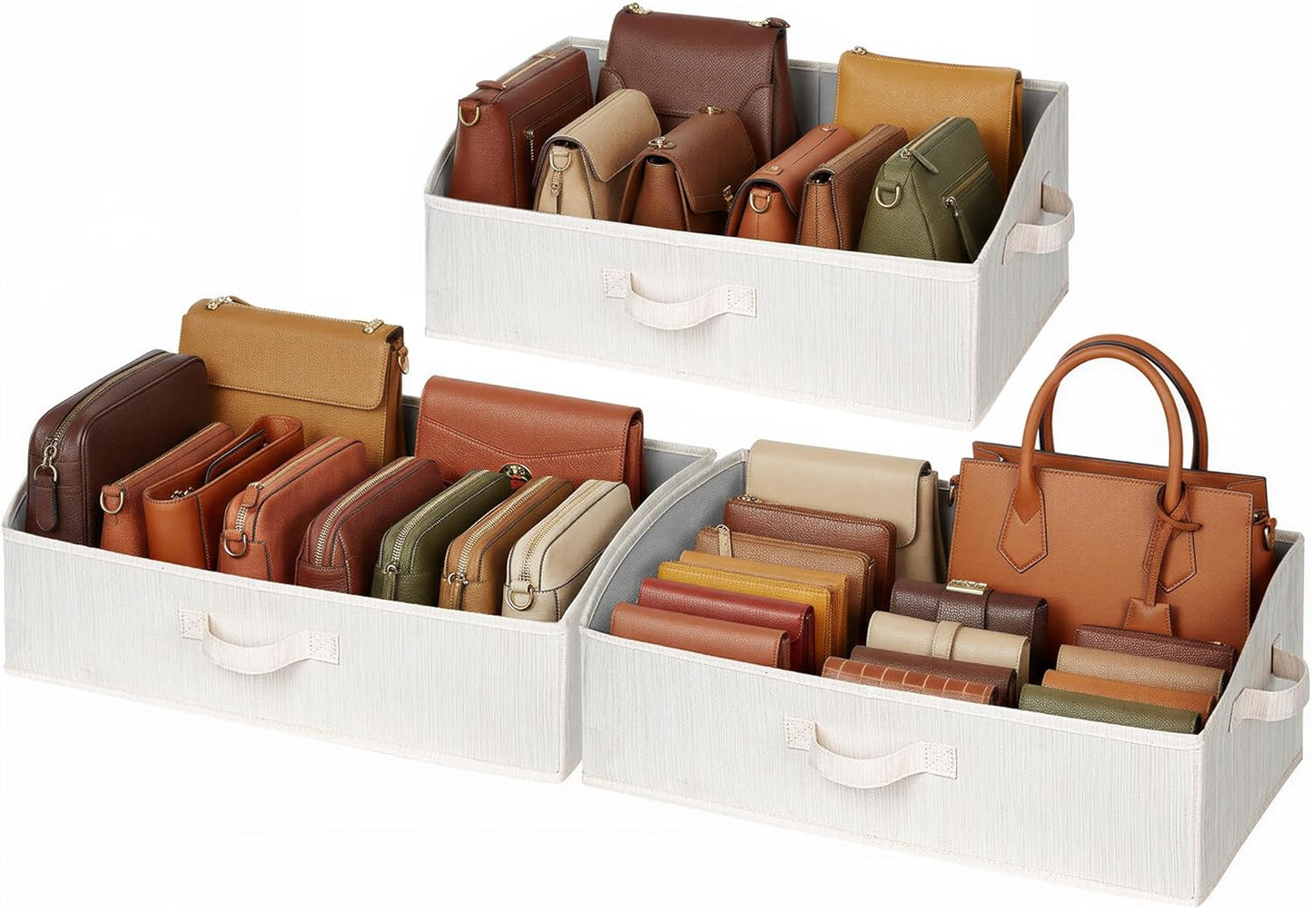 Trapezoid Organizer Box for Shelves - StorageWorks 3-Pack