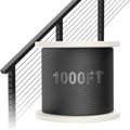 BLIKA 1/8 in Black Stainless Steel Cable 1000ft - Marine Grade