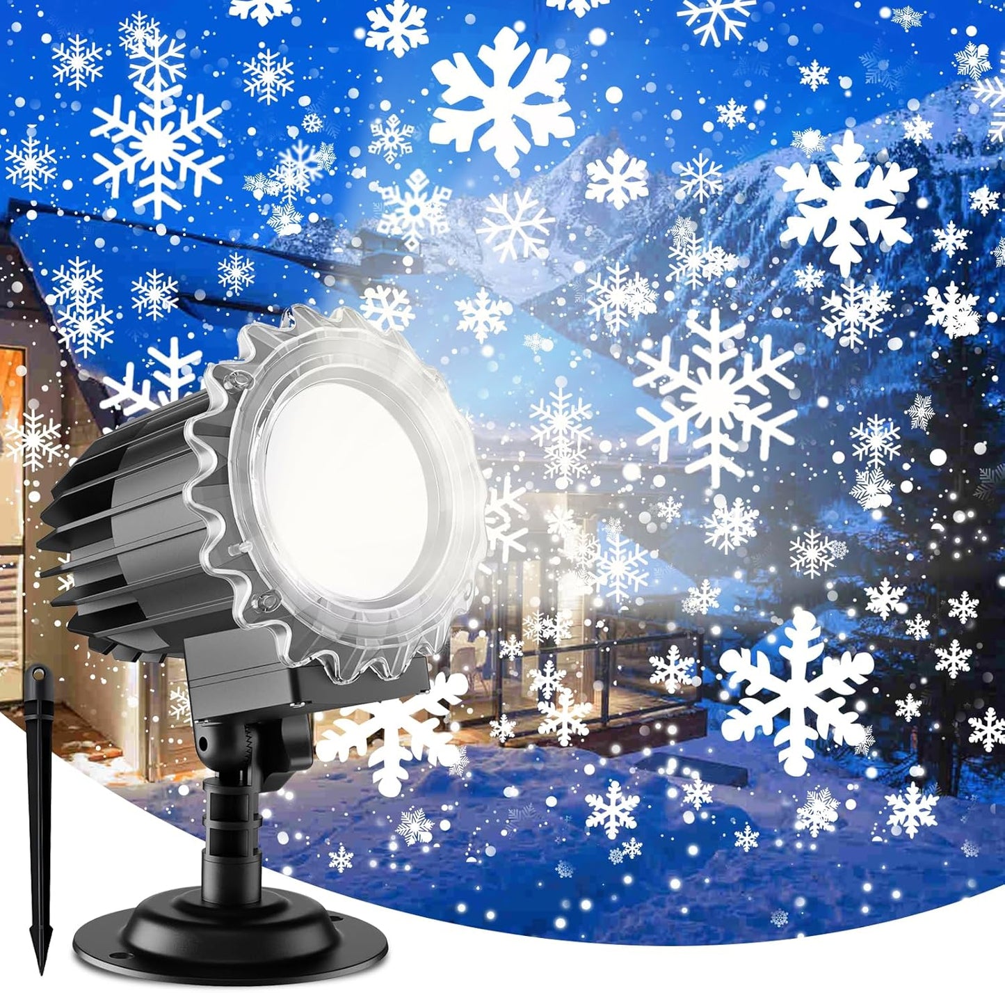Sparkling Xmas Snowflake Lights - Festive Outdoor Decor!