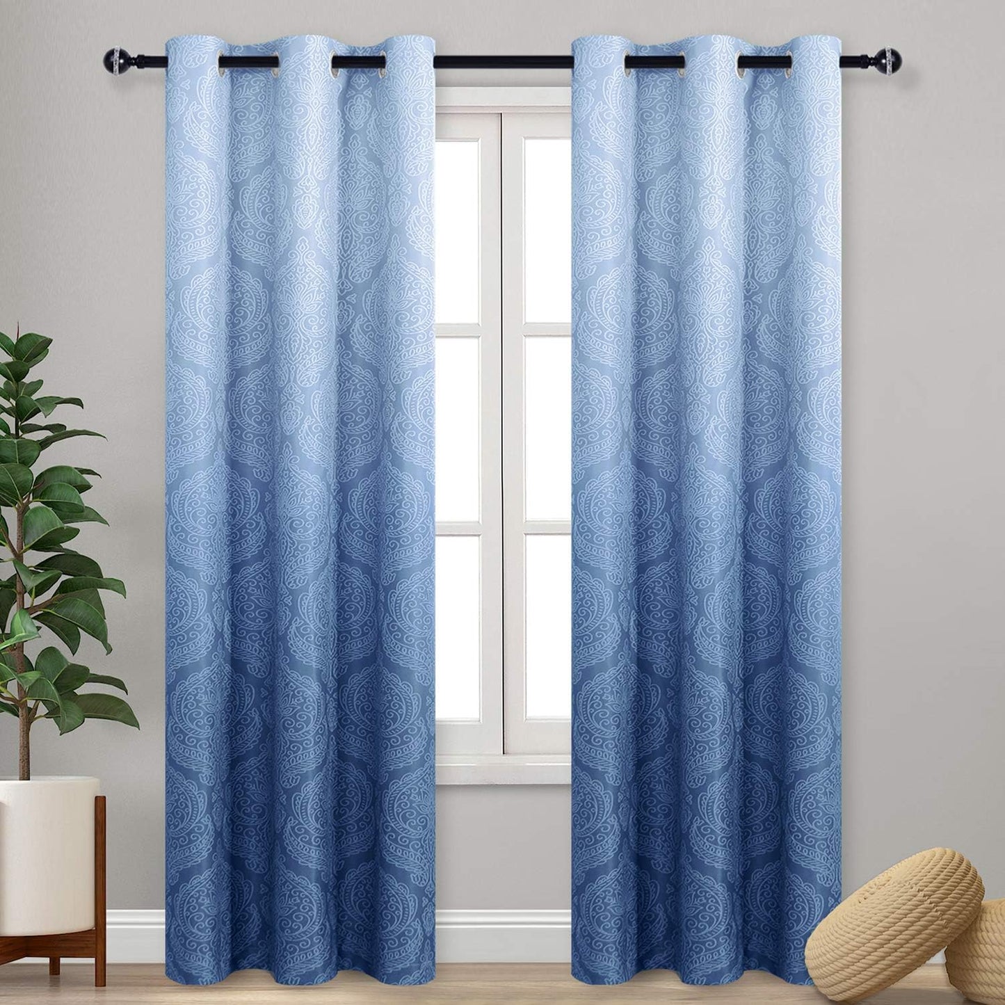 Ombre Blackout Curtains for Bedroom - Thermal Insulated Panels