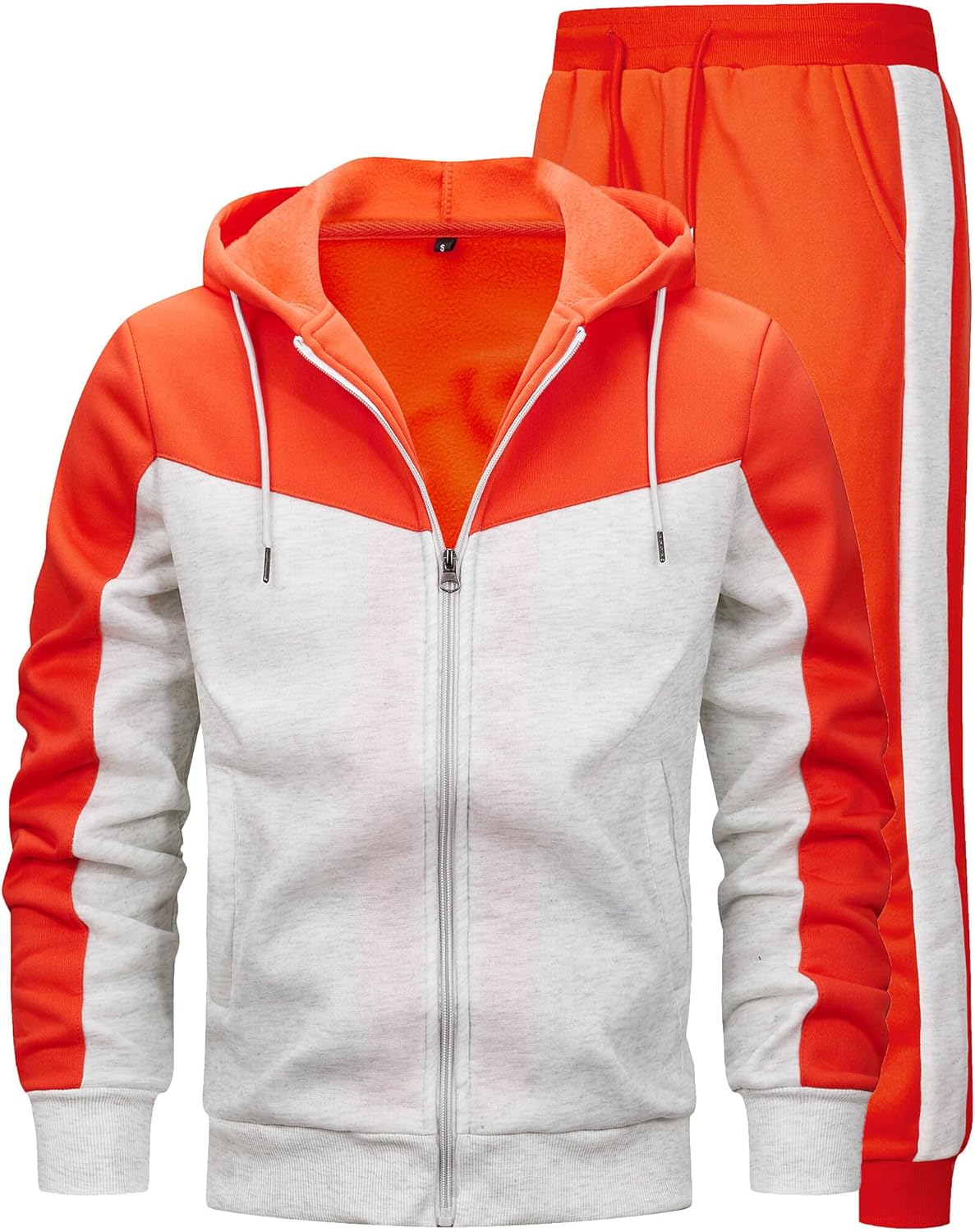 Men's 2 Pieces Tracksuit for Men Full Zip Jogger Sports Suit