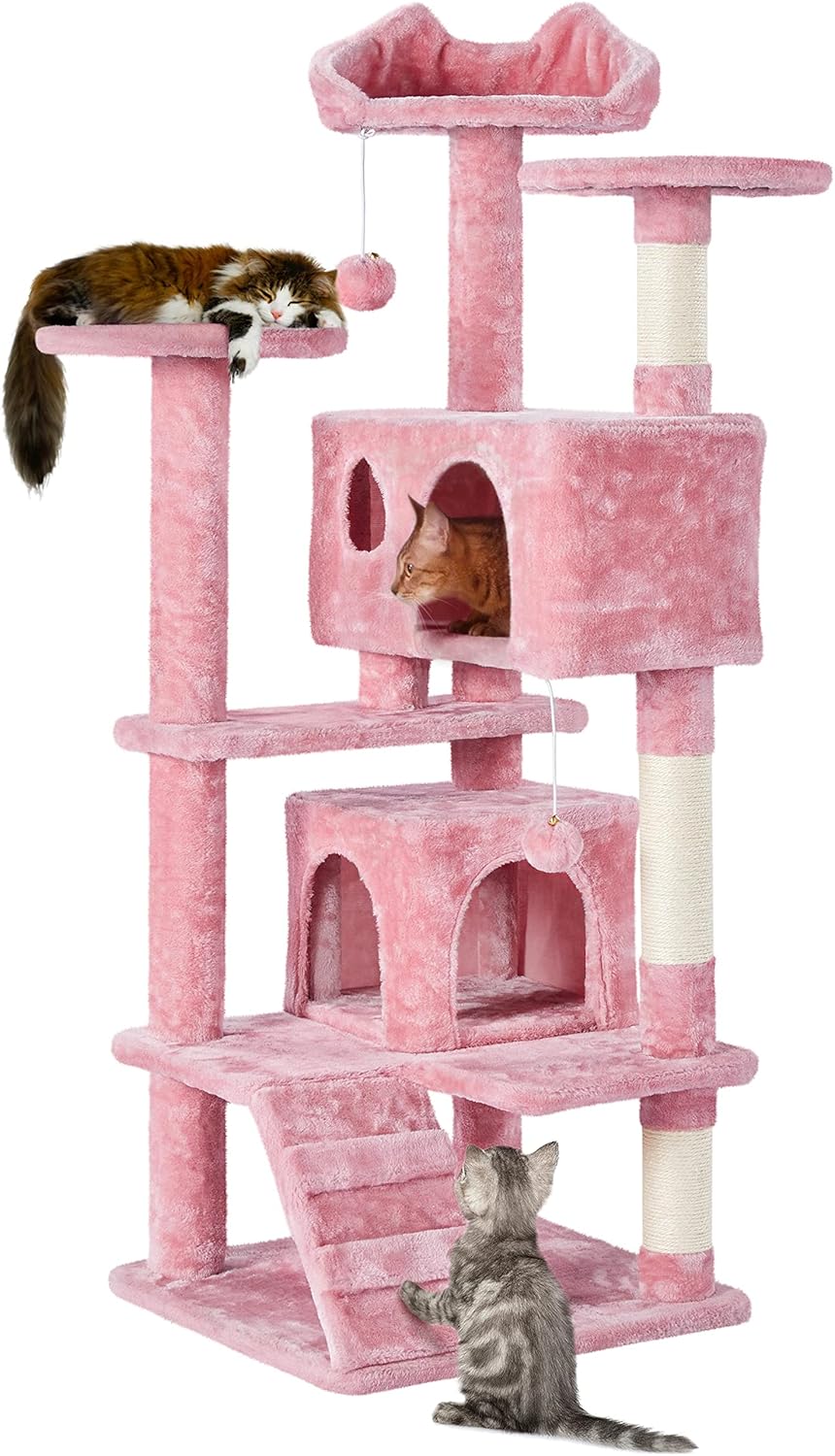 Yaheetech 54in Cat Tree Tower for Indoor Cats with Scratching Posts