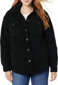 Women's Oversized Teddy Sherpa Shirt Jacket - Cozy Layer
