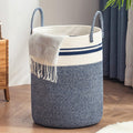Woven Rope Laundry Hamper Basket 72L Tall Nursery Hamper - Eco Cotton