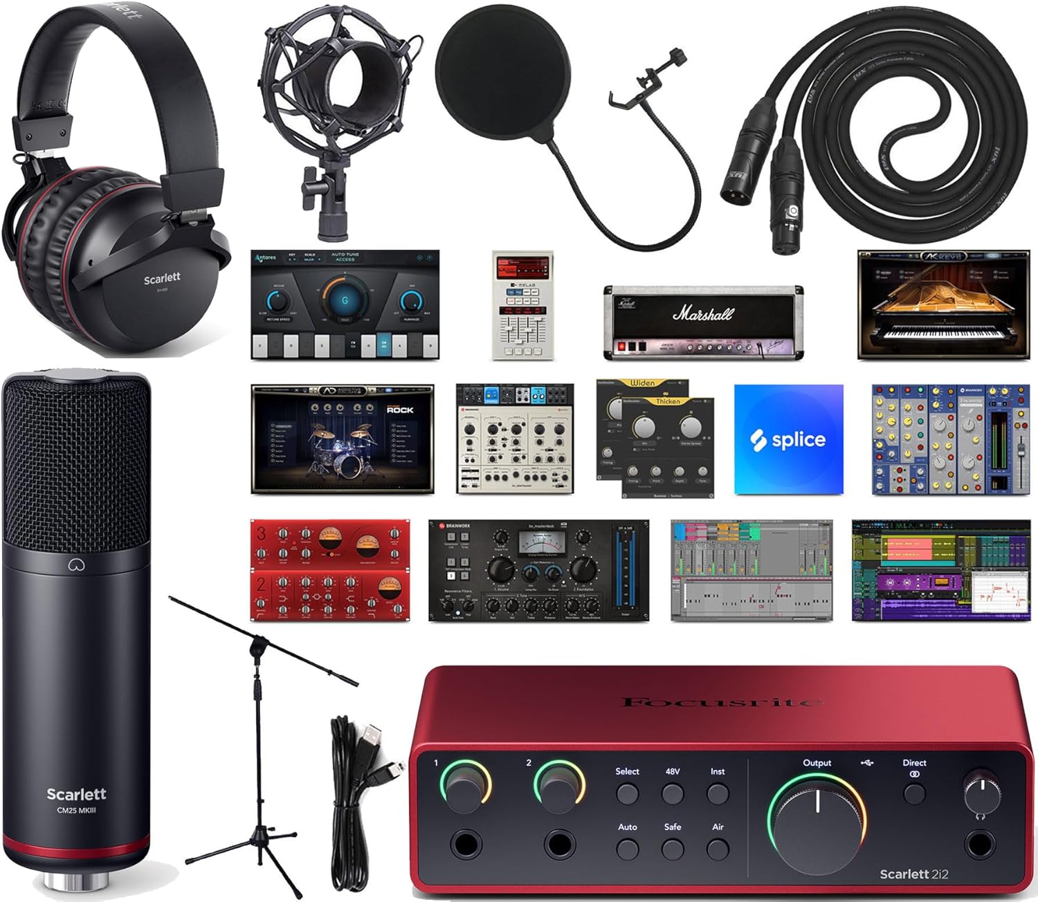 Focusrite Scarlett 2i2 Studio Bundle: Ultimate Creator Setup