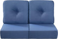 Luxury 22x24/22x25 6-Inch Outdoor Seat Cushions - Navy Blue