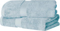 Light Blue Egyptian Cotton Pile Bath Towel Set of 2 - Plush