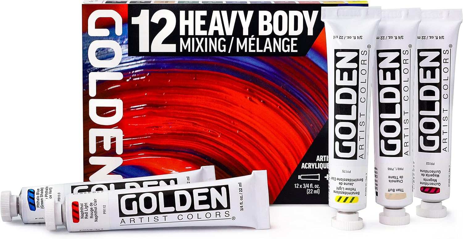 GOLDEN Heavy Body Acrylics Mixing Set for Professional Artists