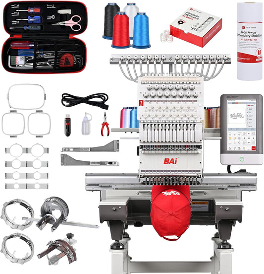 Poolin Mirror 15-Needle Embroidery Machine: Automatic Color Change, High Speed, Wifi Touch Screen