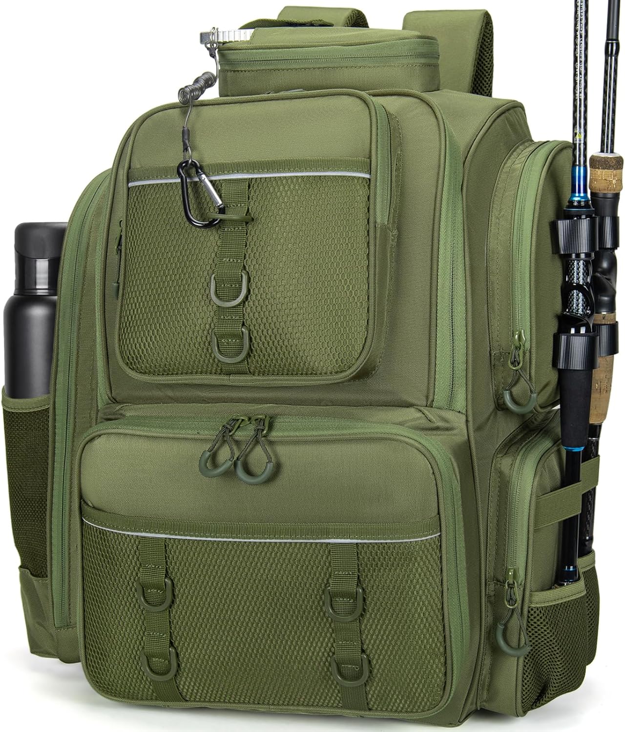WANOON Fishing Backpack: Waterproof with Rod Holders
