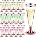 Plastic Champagne Flutes 5.5 oz - Clear Disposable Party Glasses