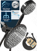 Solid Metal Dual Shower Head Combo 8in Rain & Handheld - High Flow