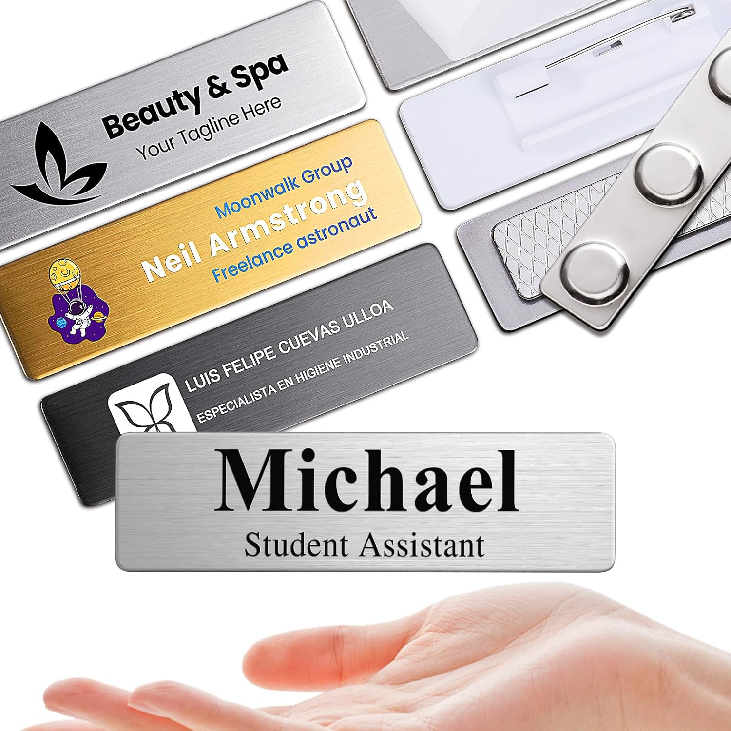 Custom Engraved Name Tag Badges for Business and Employees